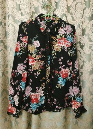 Шикарна елегантна блузка з рюшами limited edition від marks&amp;spencer