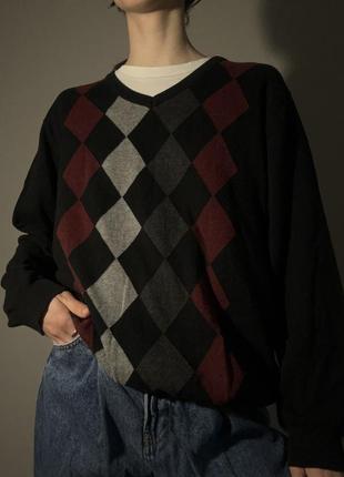 Пуловер в ромбик от бренда cedarwood state