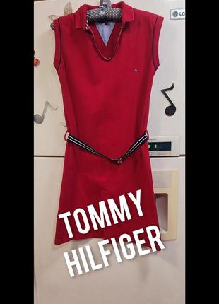 Базовое женское платье поло 'tommy hilfiger” с поясом