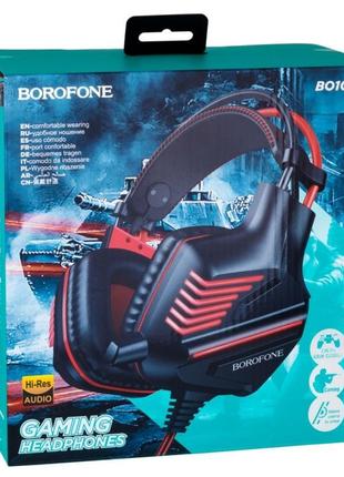 Наушники borofone bo101 pc racing цвет черно-крассный