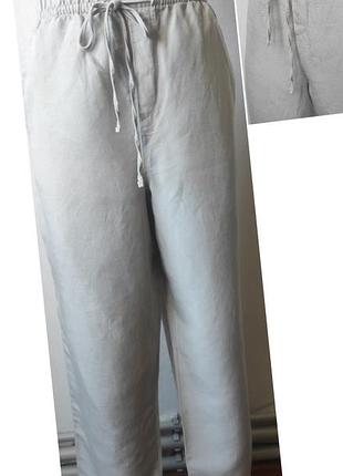 Брюки hm lino blend.лепые брюки.