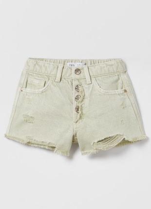 New collection. нові модні джинсові шорти zara для дівчаток.