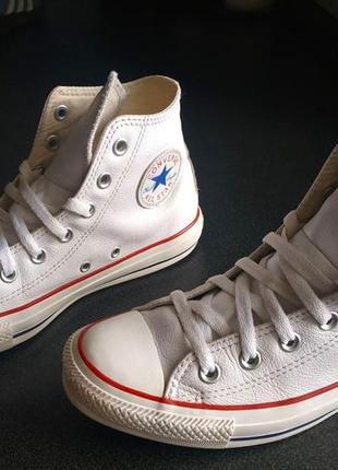 *кеди шкіра ct hi 132169c*39 розмір*converse*all star optical white leather low*