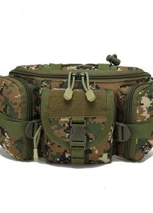 Тактическая сумка на пояс военная 37 х 18 х 18 см камуфляж тёмная pro_470
