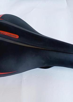 Седло veloman mtb черное с красным (1602-red)