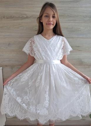 Нарядное белое платье monsoon 10-11л