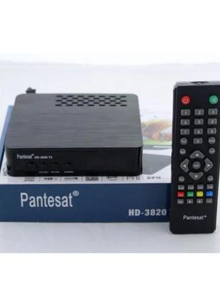 Цифровой эфирный тюнер pantesat hd-3820 t2 с поддержкой wi-fi адаптера c экраном pro_395