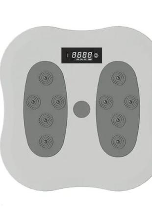 Тренажер обертовий диск waist twisting disc з підрахунком калорій і масажем для стоп масажер для ніг сірий