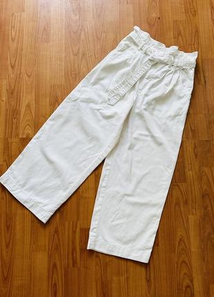Укороченные белые брюки h&amp;m m