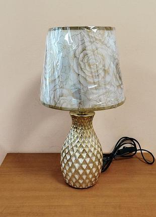 Настільна лампа світильник нічник з абажуром