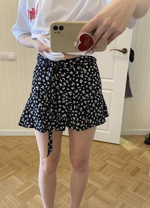 Zara юбка с шортиками