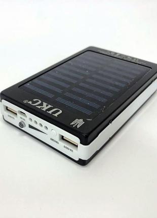 Повербанк solar 90000 mah, мобільне зарядне з сонячною панеллю та лампою