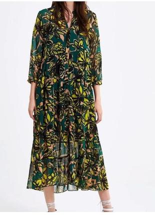 Яркое зеленое платье asos стильное, свободное как zara