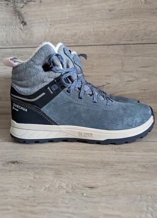 Зимние водоотталкивающие замшевые ботинки decathlon quechua 36-37 р 23,5 см