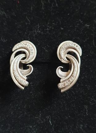 Винтажные серьги серебро