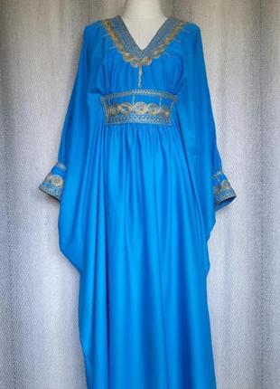 Женское платье-вышиванка, длинное платье с вышивкой. туника