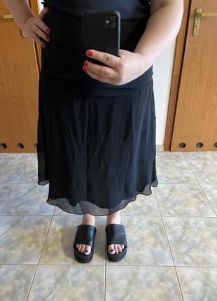 Шелковая юбка черная l.k.bennett  шелк silk
