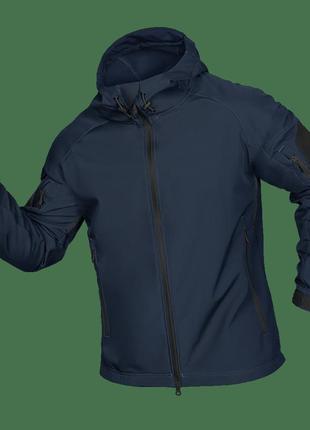 Тактична куртка stalker softshell темно-синя