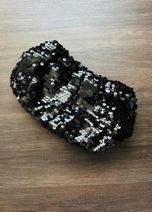 Сумка багет в паєтки