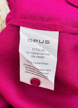 Лляна сорочка в кольорі фуксія батал9 фото