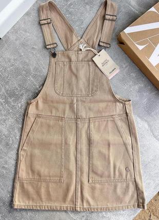 Pull &amp; bear джинсовый бежевый сарафан 🤍