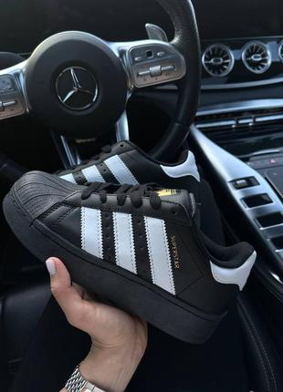 Кросівки adidas superstar black platform