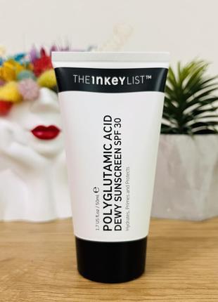 Оригінал зволожуючий сонцезахисний крем inkey list polyglutamic acid dewy sunscreen spf30