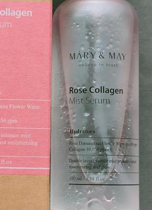 Міст-сироватка для обличчя  mary may   rose collagen mist serum3 фото