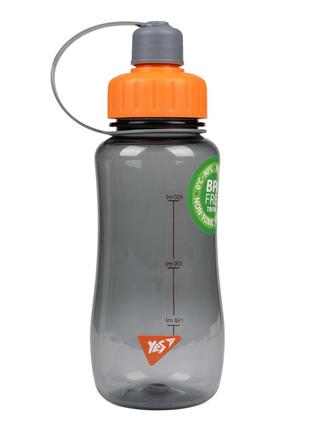 Пляшка для води yes fusion 600 мл, сіра