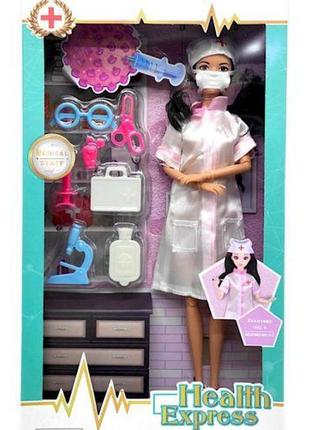 Лялька-лікар з аксесуарами "health express", білий