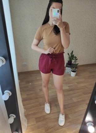Летние шорты на высокой посадке pull & bear