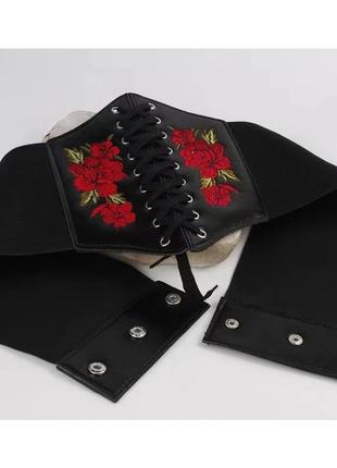 Пояс корсет з вишивкою