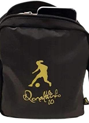 Чоловіча наплічна сумка ronaldinho 10 shoulder bag чорна