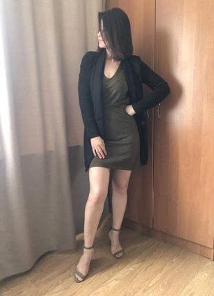 Платье h&m хаки мини