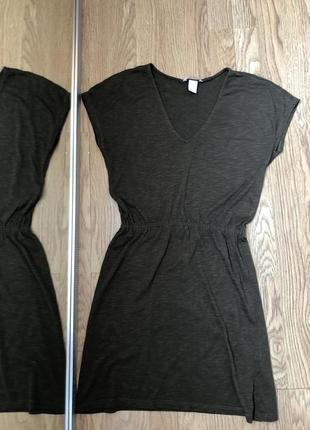 Платье h&amp;m хаки мини