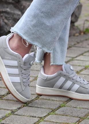 Женские 🎀 кроссовки adidas campus grey