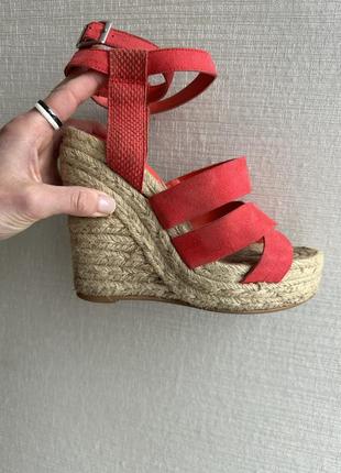 Босоножки сандалии красные h&amp;m /босоножки, сандалии красивое h&amp;m