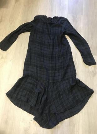 Сукня плаття картате асиметрія віскоза бренд zara5 фото