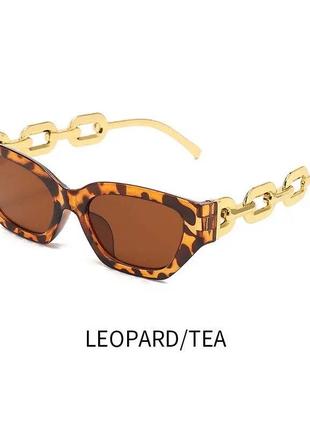 Тренд жіночі сонцезахисні окуляри коричневі леопард котяче око сонячні очки антиблик