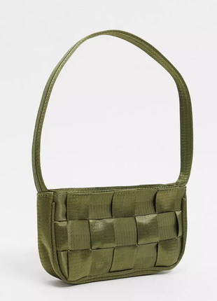 Багет сумка смарагдового кольору від asos
