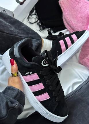 Adidas campus black pink 🌺 white, кроссовки женские адидас, кроссовки адедас жеенские весна-осень