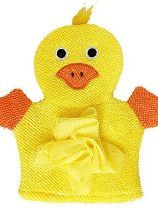Мочалка-перчатка для купания малышей mgz-0911(yellow) утенок