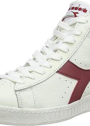 Шкіряні кросівки diadora game l high waxed c5147 white/red pepper розмір 43 eu/ 9,5 us/устілка 27,5 см.