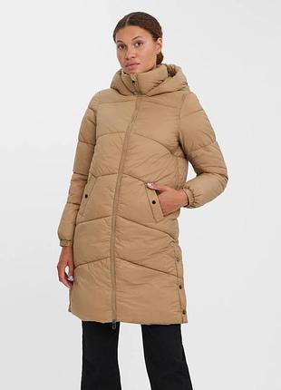 Пуховик vero moda uppsala 10270146 regular fit бежевий