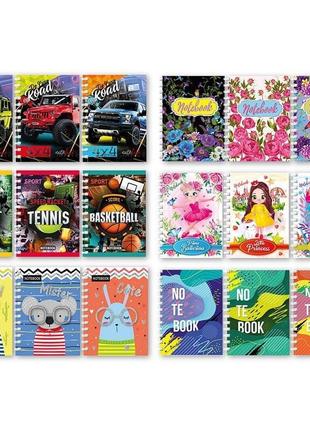 Блокнот а6 б-п6-40, 40 листів, пружина збоку від polinatoys