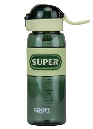 Пляшка для спорту "super", 600 мл * рандомний вибір дизайну