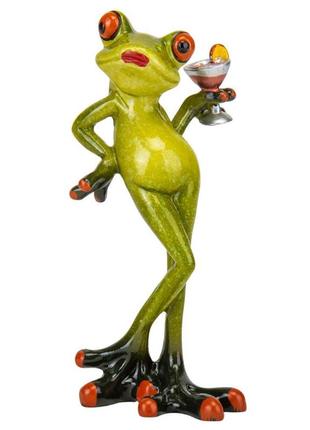 Статуетка "жаба з коктейлем", 15,5 см