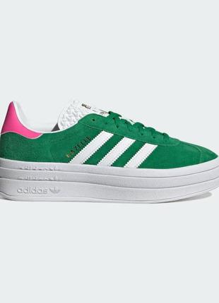 Adidas gazelle bold green lucid pink wmns ig3136
