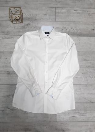 Сорочка рубашка чоловіча біла довгий рукав р 48 бренд "next"