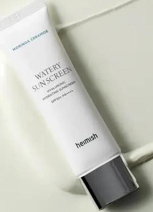 Солнцезащитный лосьйон heimish moringa ceramide hyaluronic acid hydrating watery sunscreen